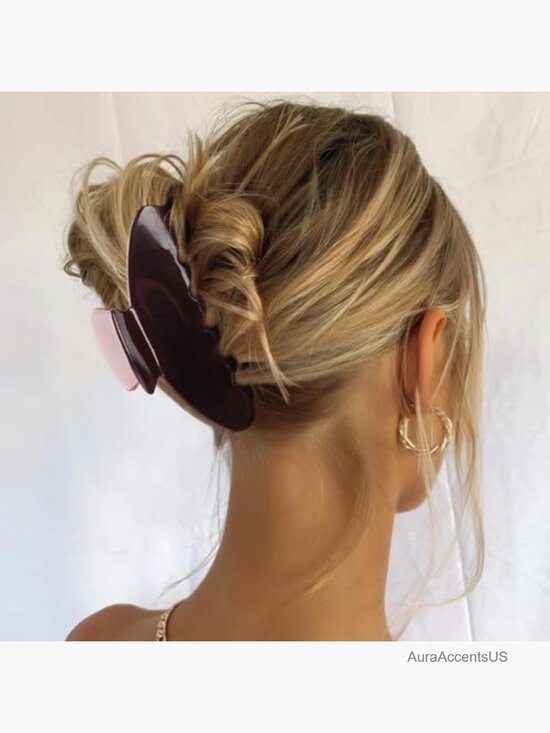 Large Acetate Hair Claw Clip 4 Inch Strong Hold Y2K main image 5